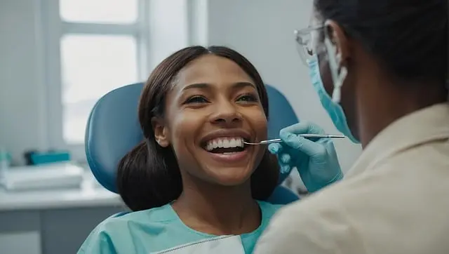 Happy dental patient